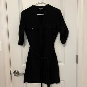 Express black utility dress
